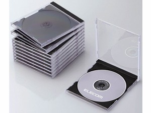 エレコム Blu-ray DVD CDケース ブラック 10枚