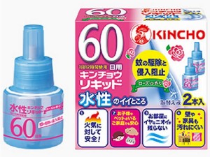 金鳥 水性キンチョウリキッド 60日 ローズの香り 取替液 2本入