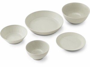 アイリスオーヤマ 食器5点セット グレー MNW-5S