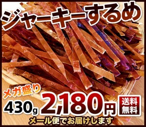 ジャーキーするめ 430g チャック付き袋 送料無料 するめジャーキー するめスティック 業務用 するめいか いかジャーキー スルメ するめ 