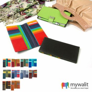 mywalit カーフ レザー 長財布 薄い 薄型 スリム 二つ折り ロングウォレット MY213 マイウォリット マイウォレット レディース メンズ 送