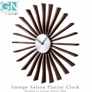 George Nelson Flutter Clock ウォールクロック 掛け時計 インテリア 時計 木製 壁掛け時計 おしゃれ シンプル モダン アメリカ 送料無料