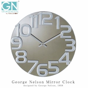 George Nelson Mirror Clock ウォールクロック 掛け時計 インテリア 時計 壁掛け時計 おしゃれ シンプル モダン アメリカ レディース メ