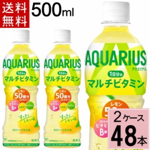 アクエリアス 1日分のマルチビタミン PET 500ml 送料無料 合計 48 本（24本×2ケース）アクエリアス 500ml 48本 アクエリアス ビタミン 