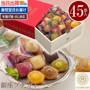 個包装 あす着 当日出荷 御中元 父の日 遅れてごめんね 大量 お菓子 ギフト 個包装 大容量 菓子折り 送料無料 銀座プチガトー【45個】焼