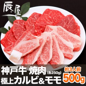 神戸牛 焼肉 セット 極上 カルビ ＆ モモ 500g（約3人前）  冷蔵