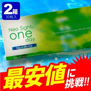 ネオサイトワンデー アクアモイスト 30枚入 2箱 コンタクトレンズ 1day 1日使い捨て ワンデー 最安値ネット 通販