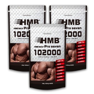 【国内原料＆国内生産】『HMB MAX pro seven 400粒 3個セット』【HMB増量！HMB 100,000mg配合+6成分】