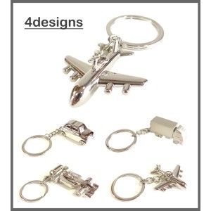 送料無料 1000円全4種 ステンレス キーホルダー 交通シリーズ 自動車 飛行機 シルバー ギフト プレゼント|b01