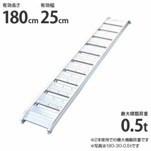 シンセイ アルミブリッジ 180-25-0.5t 1本 (荷重0.25t/全長182cm/幅25cm)