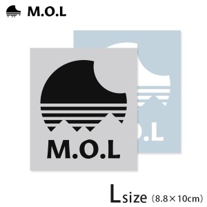 【メール便】M.O.L ロゴステッカー Lセット (8.8×10cm)