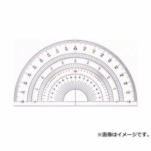 【メール便】ドラパス 半円分度器15cm アクリル製 16-504 180ド