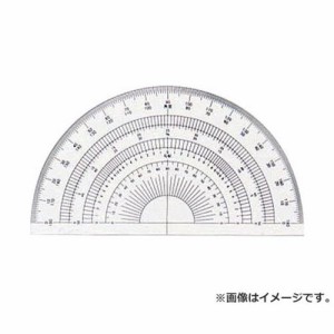 【メール便】ドラパス 半円分度器12cmアクリル製 16-502 180ド