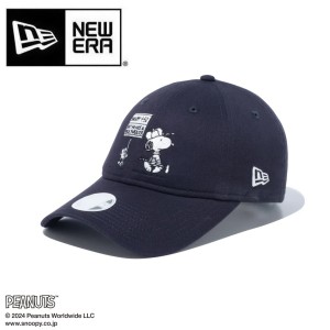 ニューエラ ゴルフ キャップ Women’s 9TWENTY ロングバイザー PEANUTS ピーナッツ ネイビー NEW ERA (14124325)