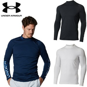 アンダーアーマー ゴルフ アンダーウェア  UAコールドギア フィッティド ロングスリーブ モック シャツ 〈カモ テキスト〉 UNDER ARMOUR 