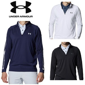 アンダーアーマー ゴルフ メンズ シャツ UAプレーオフ テキスト 1/4ジップ シャツ UNDER ARMOUR 1381287【2023年秋冬モデル】