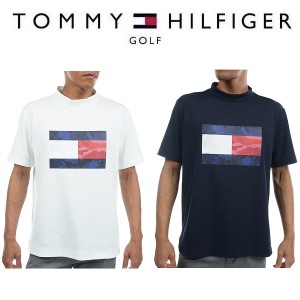 トミーヒルフィガー ゴルフ メンズ  カモフラージュフラッグ モックネックシャツ TOMMY HILFIGER  THMA312 2023年春夏モデル