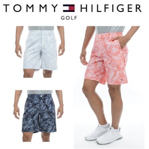 トミーヒルフィガー ゴルフ メンズ リーフプリント ショートパンツ TOMMY HILFIGER  THMA336 2023年春夏モデル