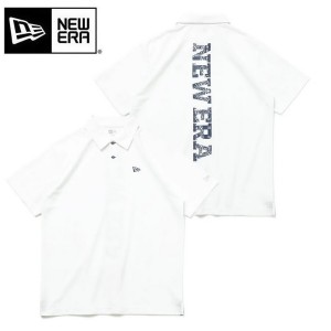 ニューエラ ゴルフ 半袖 鹿の子 ポロシャツ Vertical Bandana Logo ホワイト NEW ERA (14109035) 2024年春夏モデル