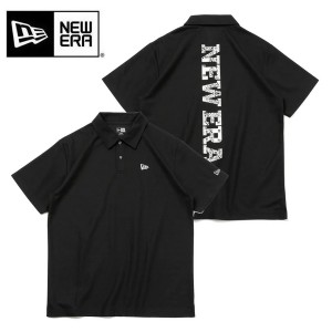 ニューエラ ゴルフ 半袖 鹿の子 ポロシャツ Vertical Bandana Logo ブラック NEW ERA (14109037) 2024年春夏モデル