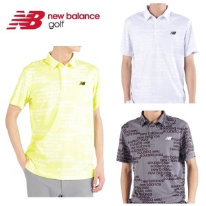 ニューバランス ゴルフ メンズ チェッカー×ロゴ×千鳥格子柄 半袖 カラーシャツ New Balance Golf 012-4168012 2024年春夏モデル