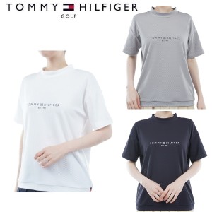 トミーヒルフィガー ゴルフ レディース リラックスフィット 半袖モックシャツ TOMMY HILFIGER GOLF THLA418 2024年春夏モデル