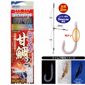 オーナー 36247 ケイムラ甘鯛2本 針13号 ハリス4号(owner-282195)[M便 1/10]｜アマダイ 甘鯛中深海仕掛 アカムツ 赤ムツ のどぐろ ノドグ