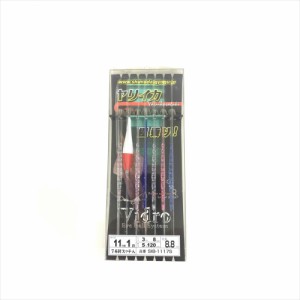 【3Cpost】下田漁具 SIB-1117S ヤリイカサビキ ビードロ針 11cm スッテ入 1段 7本(shimoda-570029)｜イカ釣り 船イカ 直結仕掛 ヤリイカ