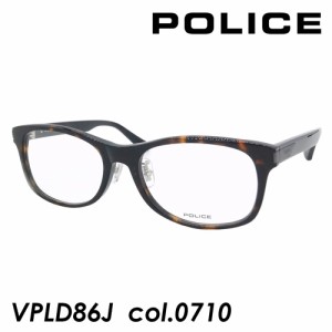 POLICE(ポリス) メガネ VPLD86J col.0710 ブラウンデミ 53mm