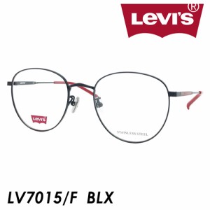 Levi’s リーバイス メガネ LV7015/F col.BLX 52mm マットブラック/レッド Levis ラウンド 丸メガネ ボストン