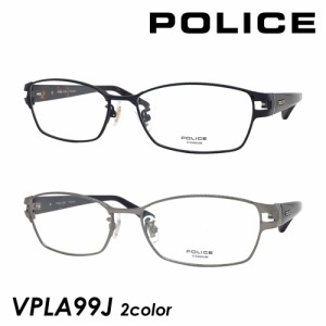 POLICE ポリス メガネ VPLA99J col.0530/0568 55mm スクエア チタン 2color