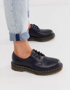 ドクターマーチン レディース パンプス シューズ Dr Martens 1461 3-Eye Gibson Flat Shoes Black