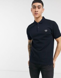 フレッドペリー メンズ ポロシャツ トップス Fred Perry plain polo shirt in navy Navy