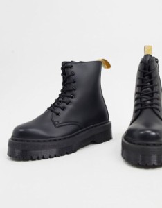ドクターマーチン メンズ ブーツ・レインブーツ シューズ Dr Martens Vegan Jadon Platform boots in black Black