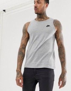 ナイキ メンズ タンクトップ トップス Nike Club tank top in gray Grey