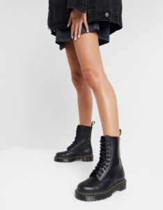 ドクターマーチン レディース ブーツ・レインブーツ シューズ Dr Martens 1490 10 eye bex boots in black Black