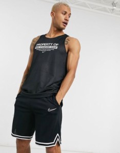 ナイキ メンズ タンクトップ トップス Nike Basketball standard issue reversible tank top in black Black