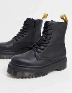 ドクターマーチン メンズ ブーツ・レインブーツ シューズ Dr Martens Vegan Jadon Platform boots in black Black