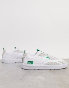 プーマ メンズ スニーカー シューズ Puma Oslo Pro leather sneaker in white and green Puma white-amazon gr