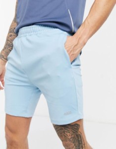 エイソス メンズ ハーフパンツ・ショーツ ボトムス ASOS 4505 icon skinny training shorts in blue Blues