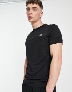 エイソス メンズ Tシャツ トップス ASOS 4505 icon workout t-shirt with quick dry in black Black