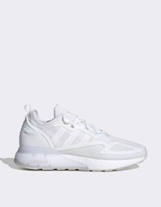 アディダス メンズ スニーカー シューズ adidas Originals ZX 2K Flux sneakers in triple white White