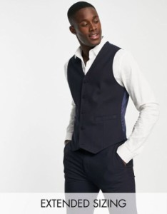 エイソス メンズ タンクトップ トップス ASOS DESIGN skinny suit vest in navy Navy