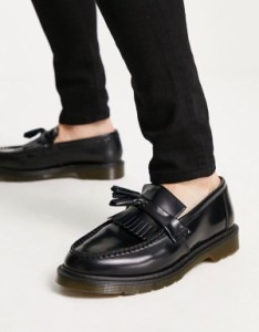 ドクターマーチン メンズ スリッポン・ローファー シューズ Dr Martens Adrian tassel loafers in black smooth Black