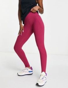 リーボック レディース パーカー・スウェット アウター Reebok Training leggings in burgundy Purple