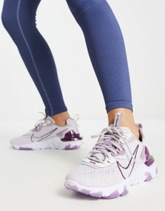 ナイキ レディース スニーカー シューズ Nike React Vision sneakers in venice Lilac