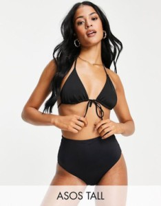 エイソス レディース ボトムスのみ 水着 ASOS DESIGN Tall mix and match high waist bikini bottom in black Black