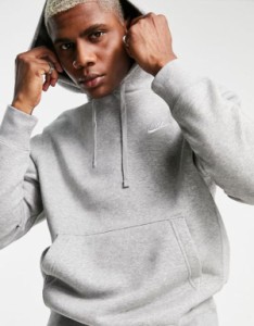 ナイキ メンズ パーカー・スウェット アウター Nike Club Fleece hoodie in gray heather Gray Heather