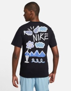ナイキ メンズ Tシャツ トップス Nike Doodleglyph graphic t-shirt in black Black
