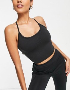 エイソス レディース タンクトップ トップス ASOS 4505 icon seamless cami tank top Black